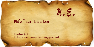 Móza Eszter névjegykártya